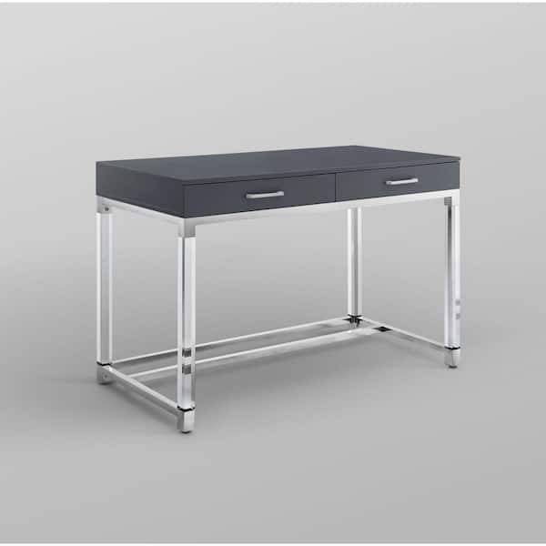 dark grey gloss desk