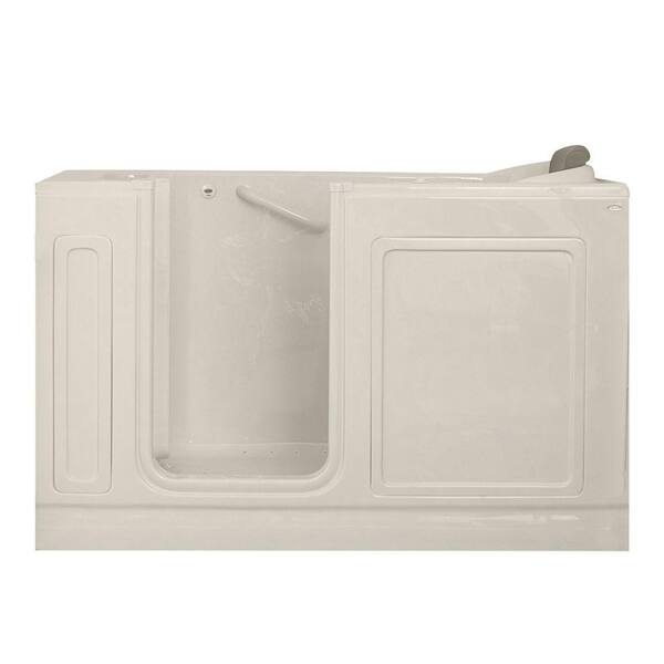 Unbranded Acrylic Standard Series 60 in. x 32 in. Walk-In Air Bath Tub with Quick Drain in Linen