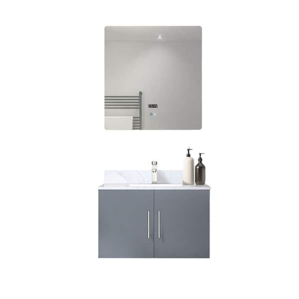 Geneva 30 in. W x 22 in. D Dark Grey Bath Vanity without Top