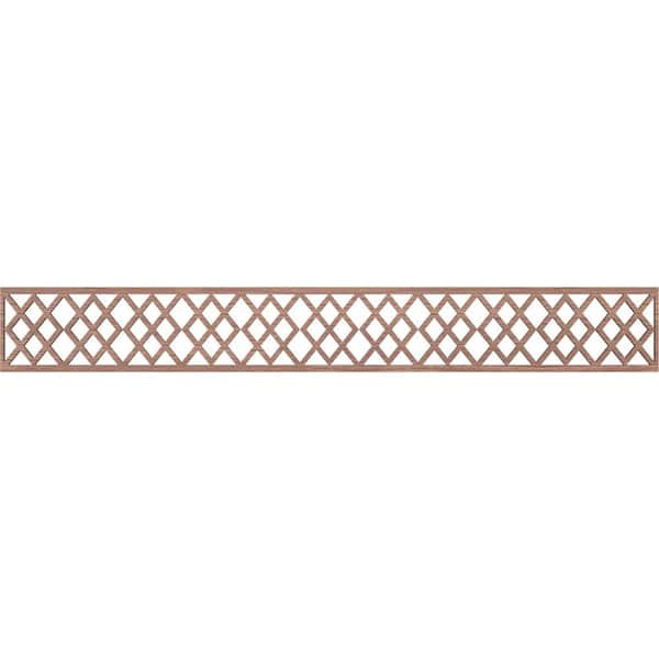 Ekena Millwork Hadley Fretwork 0.25 in. D x 46.5 in. W x 6 in. L Walnut Wood Panel Moulding