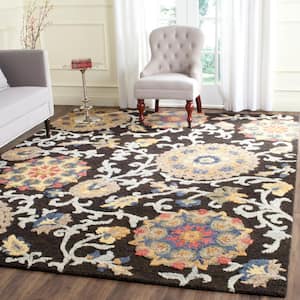 Blossom Charcoal/Multi 10 ft. x 14 ft. Bohemian Floral Area Rug