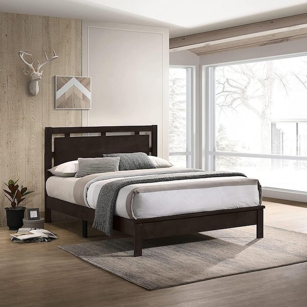 NEW CLASSIC HOME FURNISHINGS New Classic Furniture Gemini Merlot Wood Frame Queen Panel Bed