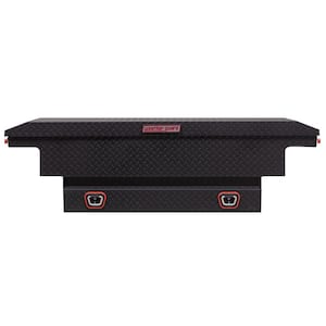 62.5 in. Matte Black Aluminum Compact Low Profile Crossover Truck Tool Box