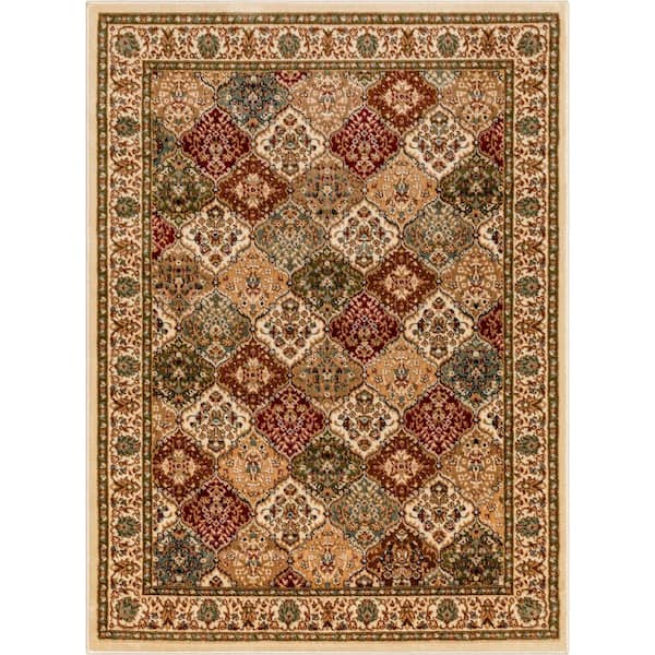 Well Woven Barclay Pyla Traditional Oriental Persian Red 3 ft. 11 in. x 5 ft. 3 in. Area Rug