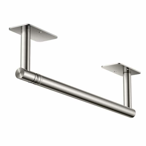 FURUISI Wall-Mount Single Post Toilet Paper Holder in Brushed Nickel