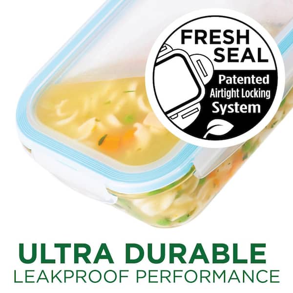 Airtight, Durable Glass Food Storage Containers with Locking Lids