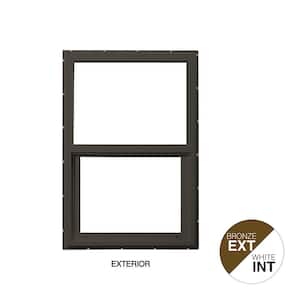 23.5 in. x 35.5 in. Select Series Vinyl Single Hung Bronze Window with White Int, HP2+ Glass, and Screen