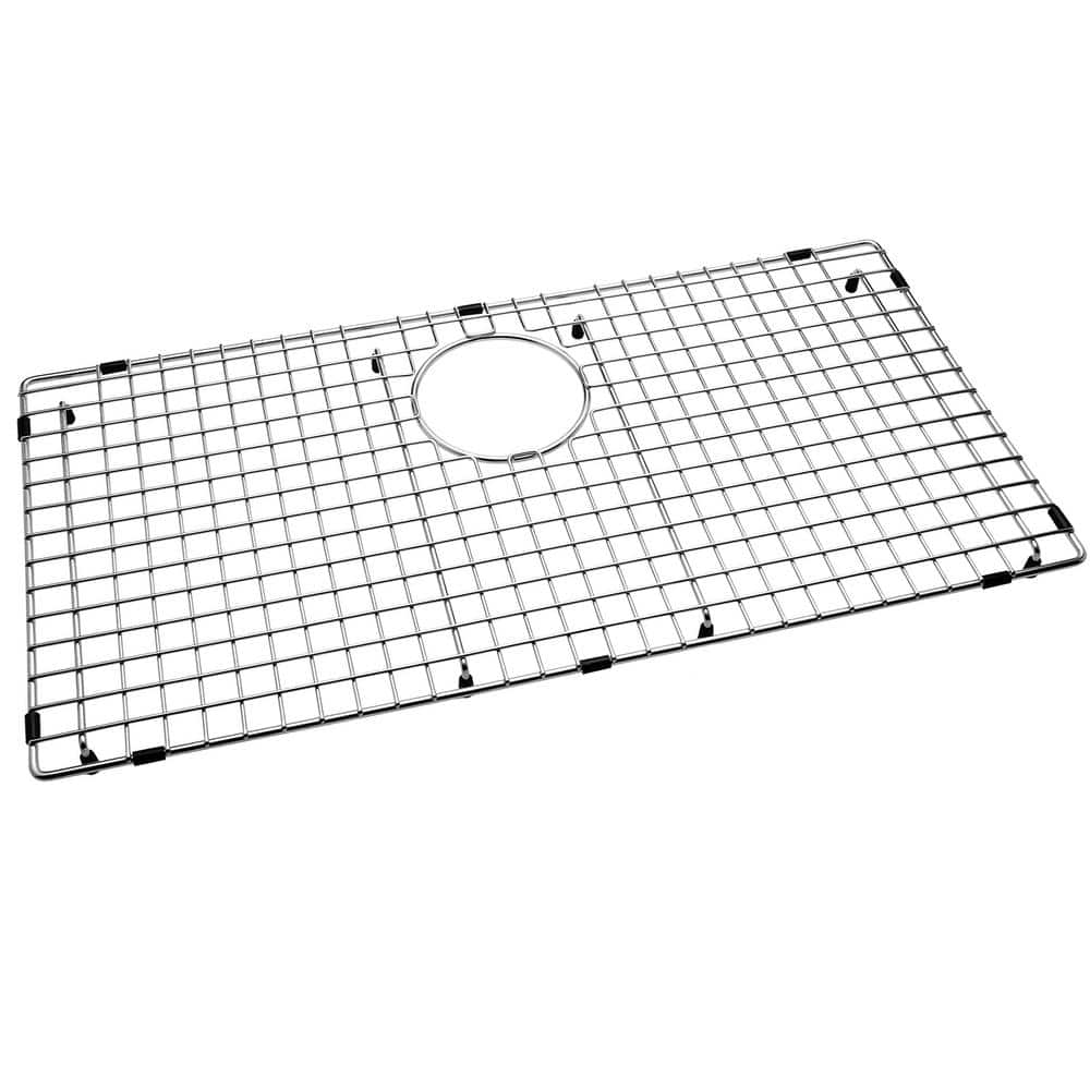 28.39" x 14.17" Stainless Steel Sink Grid with Rear Drain