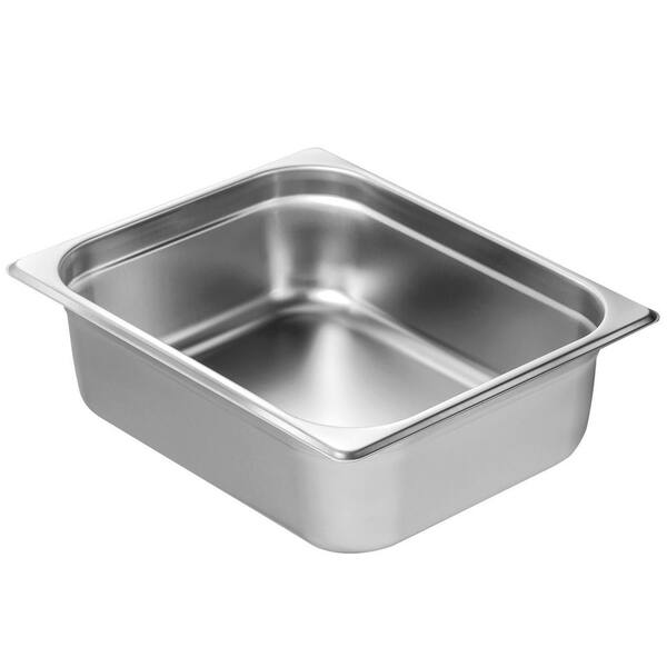8-Pack Hotel Pans, 6.3 qt. Anti-Jam Steam Pan with Lid, 6 in. Deep 0.8 mm Thick Stainless Steel Steam Table Roasting Pan