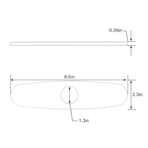 10 in. Kitchen Faucet Single Hole Deck Plate in Brushed Nickel
