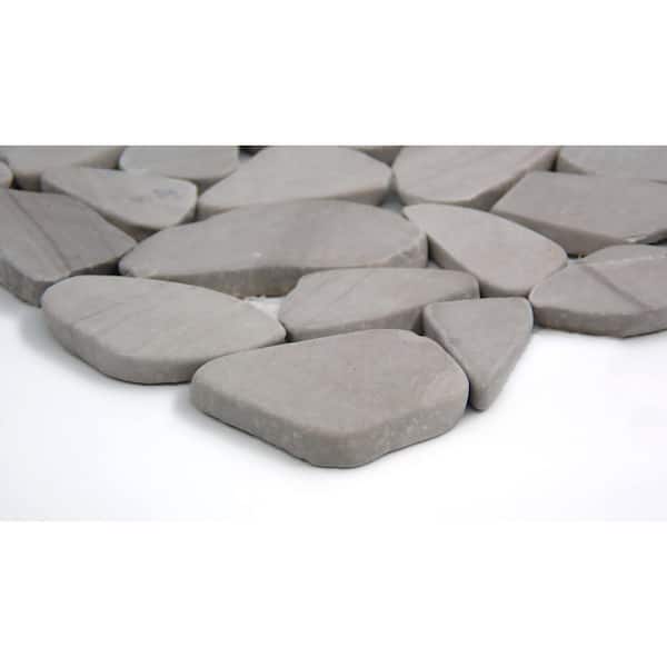 Cultura Taupe 12 in. x 12 in. Pebble Honed Mosaic Floor and Wall Tile (1 sq. ft./Case, 1 pc)