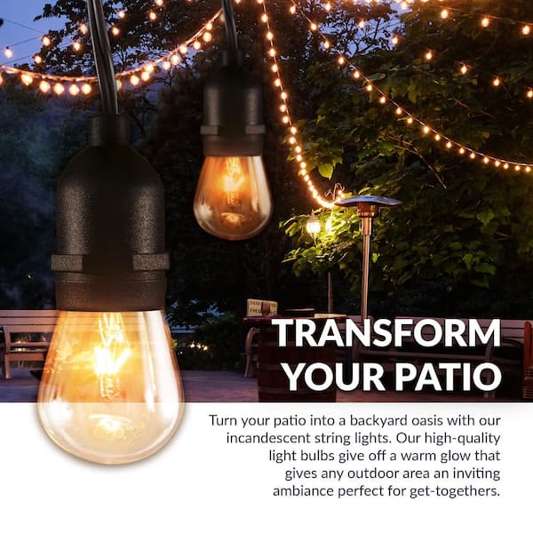 S14 Incandescent Light Bulbs, Outdoor Lights Home Depot String