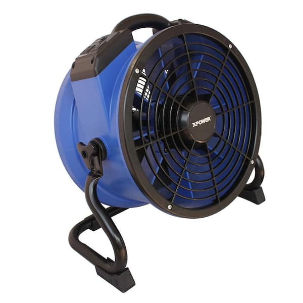 XPOWER 1720 CFM High Temperature 13 in. Variable Speed Sealed Motor Professional Industrial Axial Fan with Power Outlets