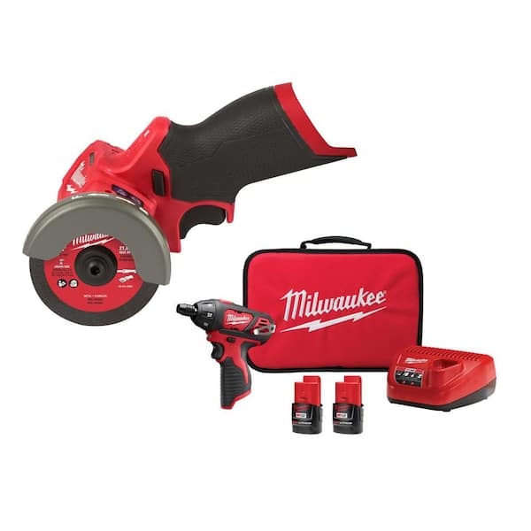M12 FUEL 12V Lithium-Ion Brushless Cordless 3 in. Cut Off Saw, & M12 Screwdriver Kit