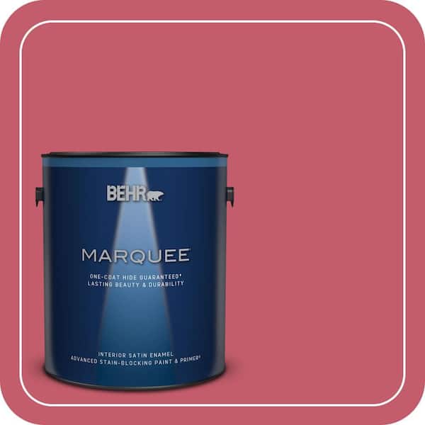 BEHR MARQUEE 1 gal. #MQ4-01 Candy Drop One-Coat Hide Satin Enamel Interior Paint & Primer