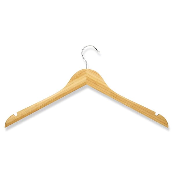 Honey-Can-Do Bamboo Wood Shirt Hangers (10-Pack)