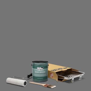 1 gal. #N520-5 Iron Mountain Extra Durable Semi-Gloss Enamel Interior Paint & 5-Piece Wooster Set All-in-One Project Kit