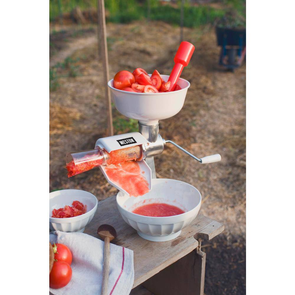 Stainless Steel Tomato Press with Food Strainer and Clamp