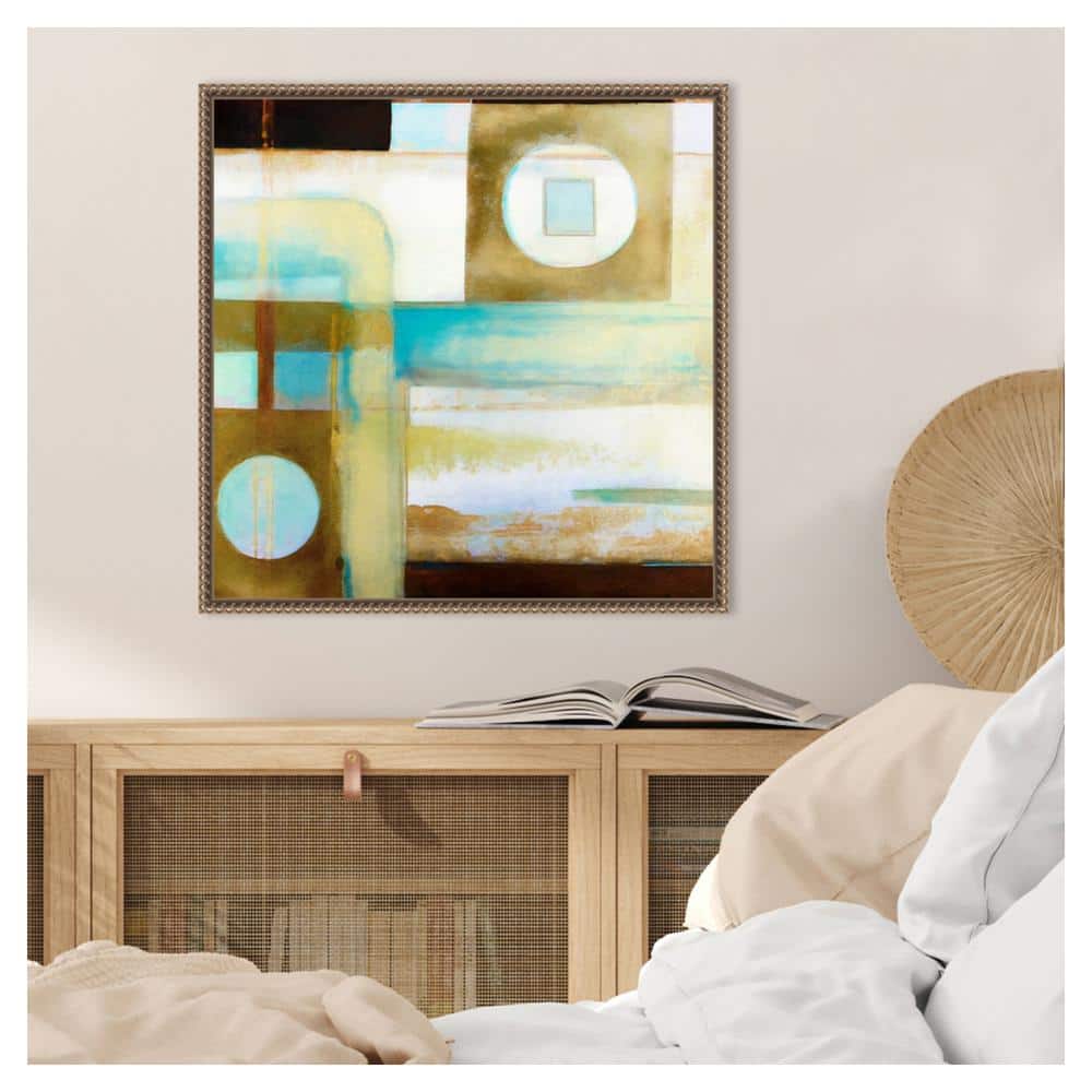 Artistic Mechanism II Bronze Framed Abstract Canvas Print