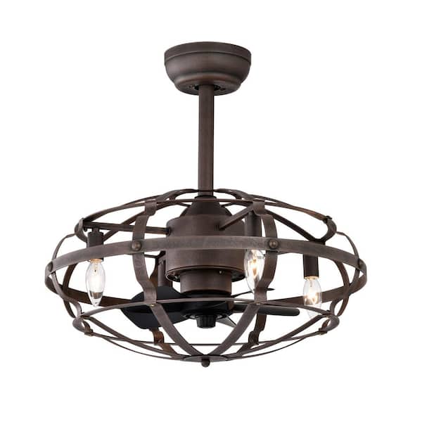 HKMGT 20.6 in. Indoor Bronze Ellipsoid Ceiling Fan with Remote Control