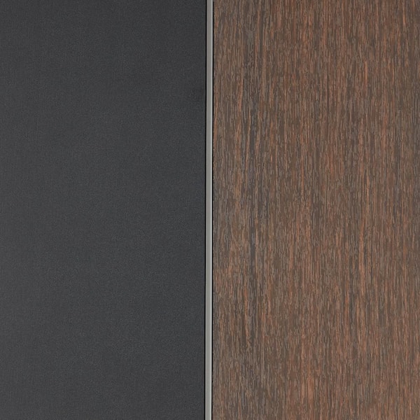 52 in. Matte Black/Wengue Indoor/Outdoor Reversible Replacement Fan Blades (5-Pack)