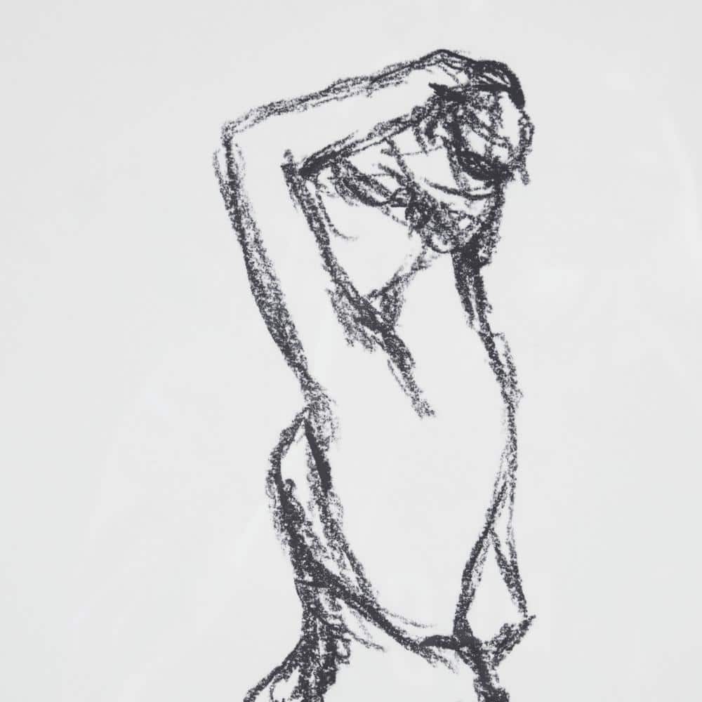 Feminine Figures Black and White Framed Sketch Art Set