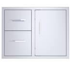 Signature 30 in. Stainless Steel Double Drawer and Door Combo