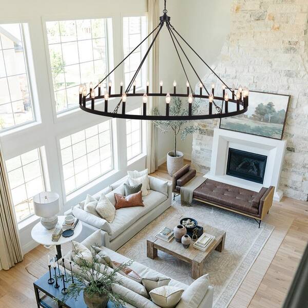 LWYTJO Vyolette 30 - Light 60 in. Matte Black Oversized Modern