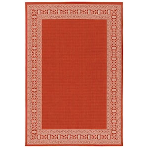 Amalie Tangerine 5 ft. x 7 ft. 6 in. Indoor/Outdoor Area Rug