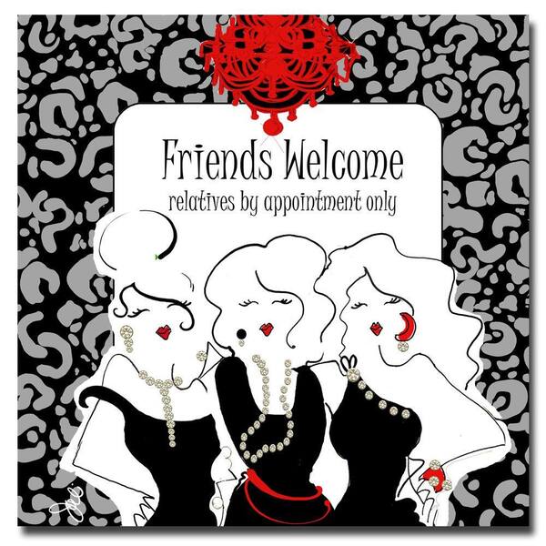 Trademark Fine Art 35 in. x 35 in. Friends Welcome Canvas Art-DISCONTINUED
