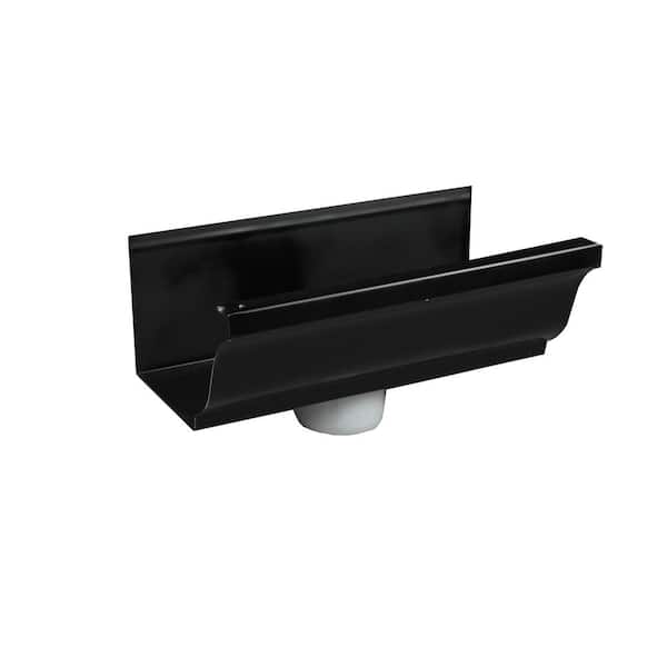 Spectra Pro Select 6 in. x 0.5 ft. Black Aluminum End with Oval Drop