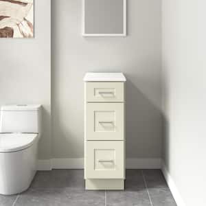 Rockport 12 in. W x 21 in. D x 34.5 in. H Ready to Assemble Bath Vanity Cabinet without Top in Antique White