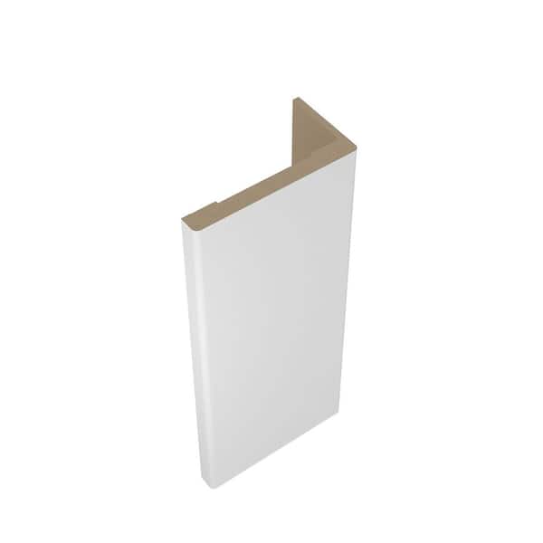 11/16 in. D x 3-1/2 in. W x 85-1/2 in. L MDF Interior Set Of Casings For Single Swing Door Polar White (5-Piece Kit)