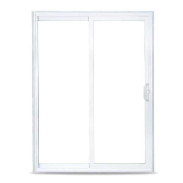70 Series 72 in. x 80 in. White Reversible Handing Vinyl Sliding Patio Door, Low-E SC Argon Glass, DP35