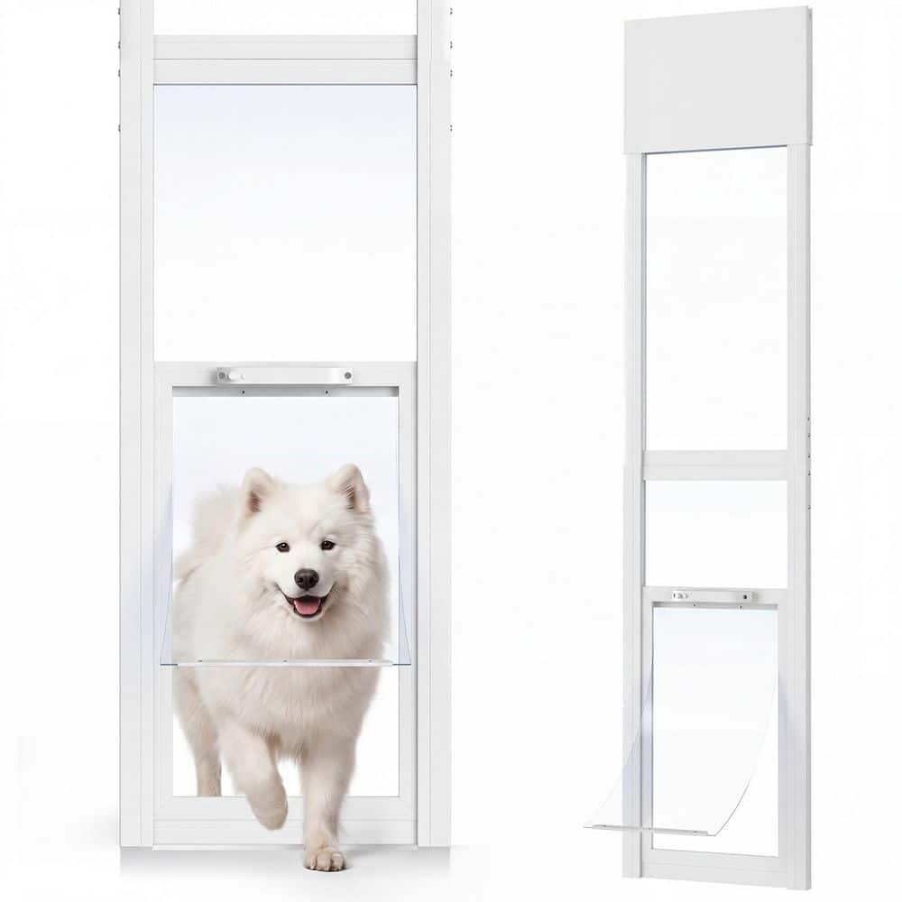 BOZTIY Dog Door for Sliding Glass Door Height Adjustable Insert
