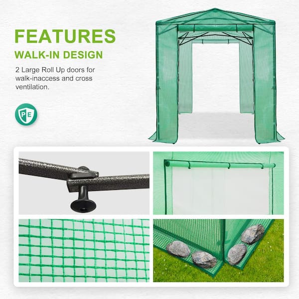 EAGLE PEAK 6 ft. W x 8 ft. D Pop-Up Walk-In Gardening