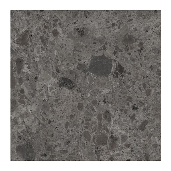 Giorbello Ambience Terrazzo Deep Gray 24in.x 24in.x 10mm Porcelain Floor and Wall Tile - Case (3 PCS/12 Sq. Ft.)