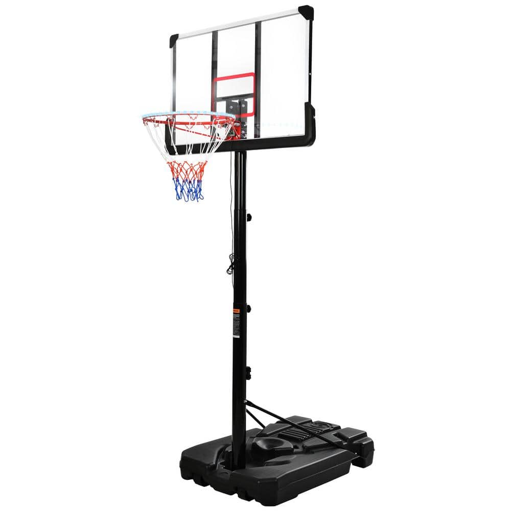 44 in. Portable Basketball Hoop Basketball System 6.6 ft. to 10 ft. Height 