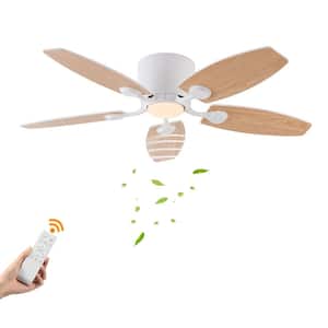 42 in. Indoor Modern White 6-Speed Reversible Ceiling Fan with 3-Color Temperature Integrated LED and Remote