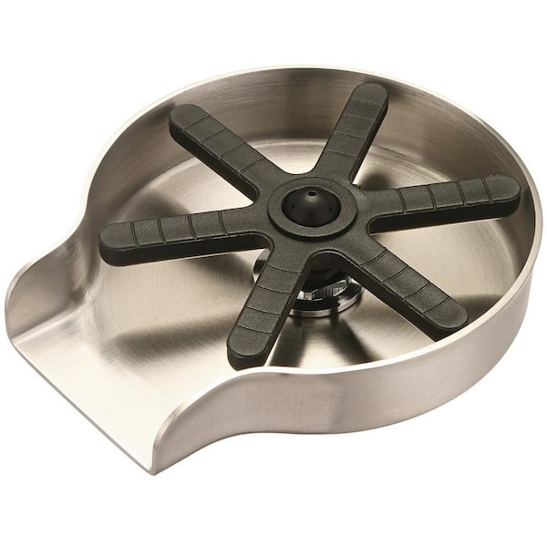Fully Metal Glass Rinser in PVD Brushed Nickel