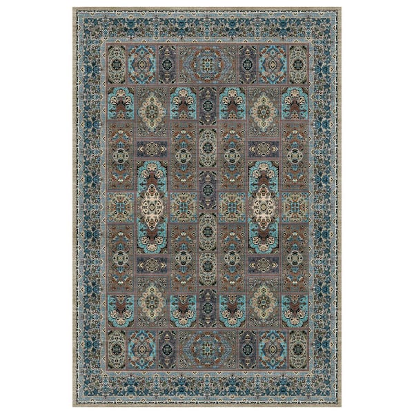 Obsidian Dune Multi-Color 8 ft. x 10 ft. Vintage Indoor Area Rug