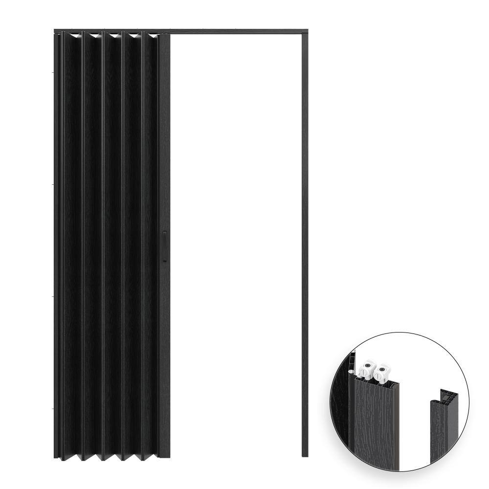 42 in x 80 in. Black Oak Finished Interior PVC Folding Accordion Door with Hardware Kit price history on PriceWatchPro