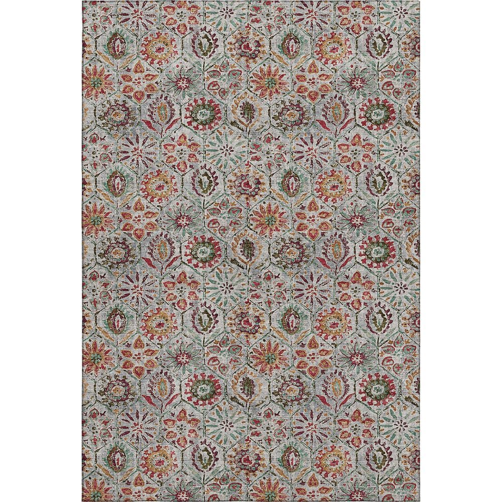 Mayfield Premium Machine Washable Abstract AMF1938 Paprika 8 ft. x 10 ft. Area Rug price history on PriceWatchPro