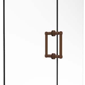 Contemporary 6 in. Back to Back Shower Door Pull in Antique Bronze
