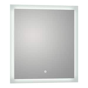 Puralite 34 in. x 36 in. Frameless LED Wall Mounted Backlit Vanity Mirror with Built-In Dimmer