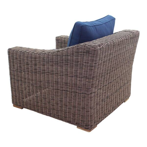 Courtyard Casual Tivoli Club Chair in Teak Full Round Wicker