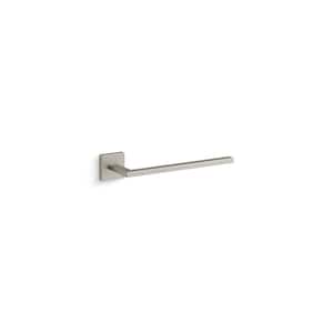 Square 10 in. in . Wall Mounted Towel Bar in Vibrant Brushed Nickel