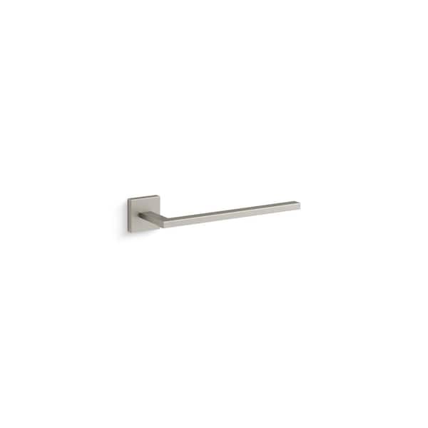 KOHLER Square 10 in. in . Wall Mounted Towel Bar in Vibrant Brushed Nickel