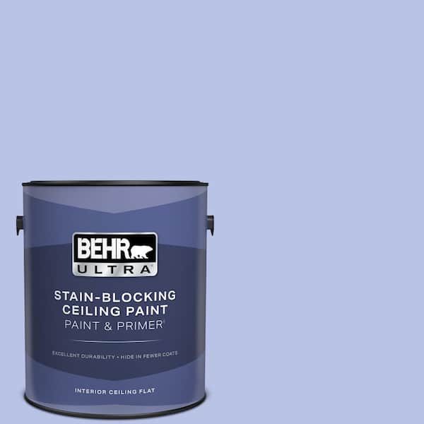 1 gal. #P540-3 Canterbury Bells Ceiling Flat Interior Paint and Primer