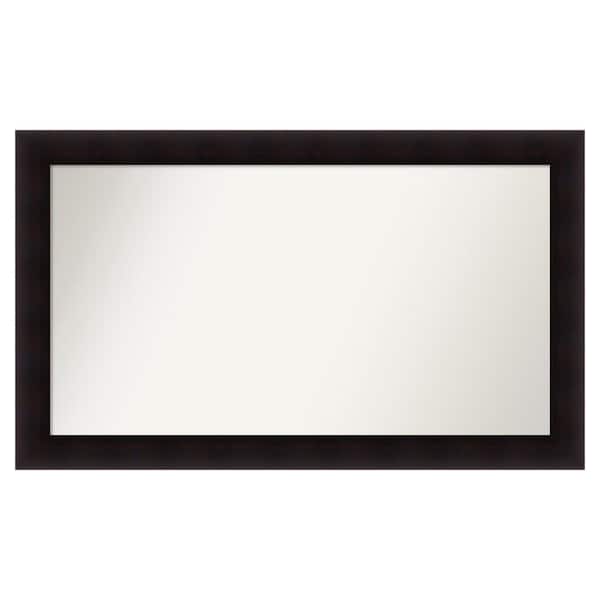 Amanti Art Portico Espresso 49.75 in. x 29.75 in. Custom Non-Beveled Wood Framed Batthroom Vanity Wall Mirror